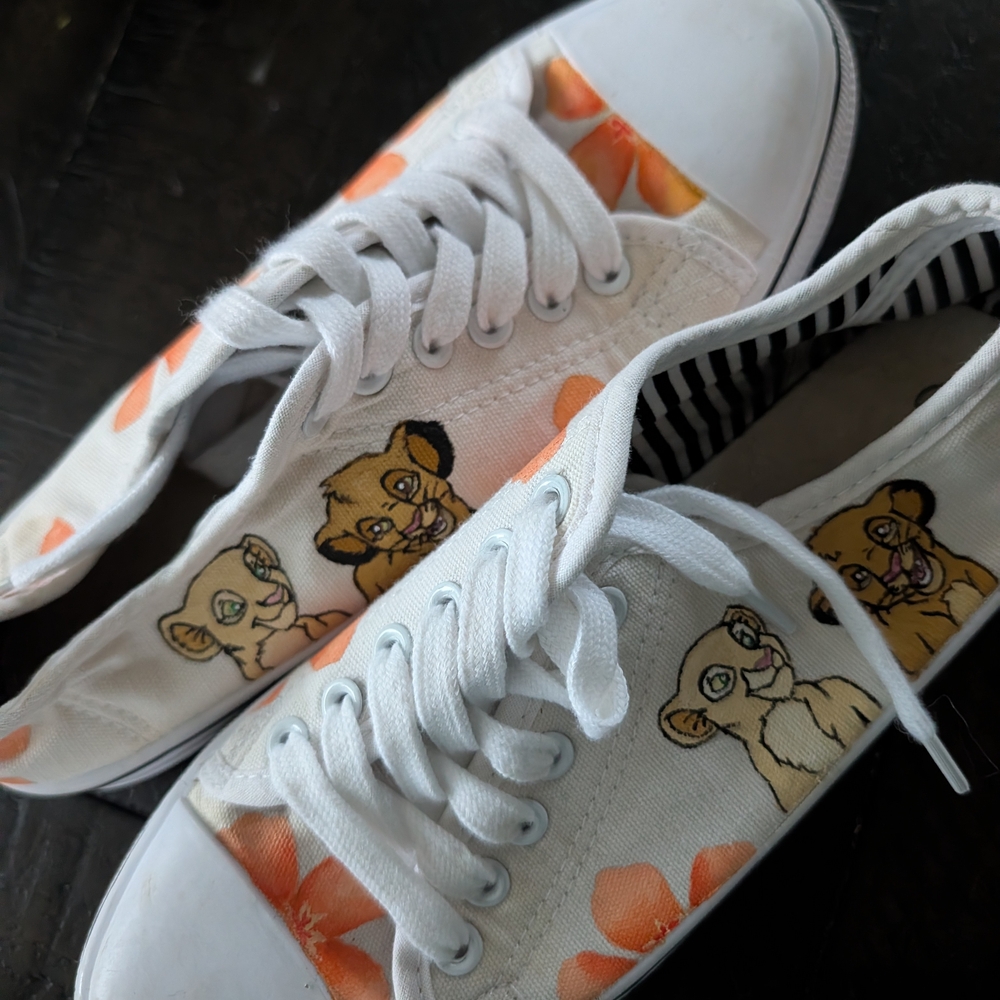 Women's Hand Painted Lion King  Sneakers